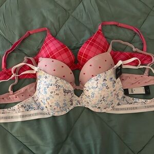 Tommy Hilfiger Pink, Red & Floral 3-Pack Bra Set